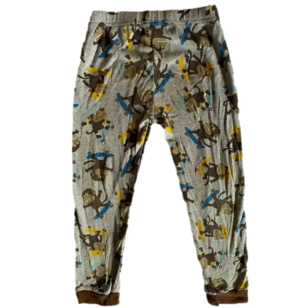 Carter’s Monkey Skateboarding Toddler Pajama Pants Size 4T